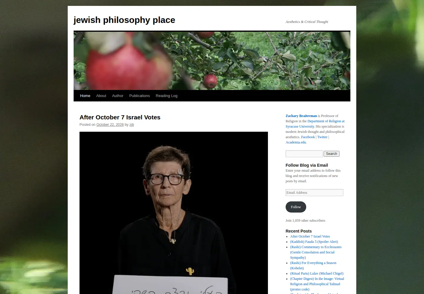 Screenshot of jewishphilosophyplace.com
