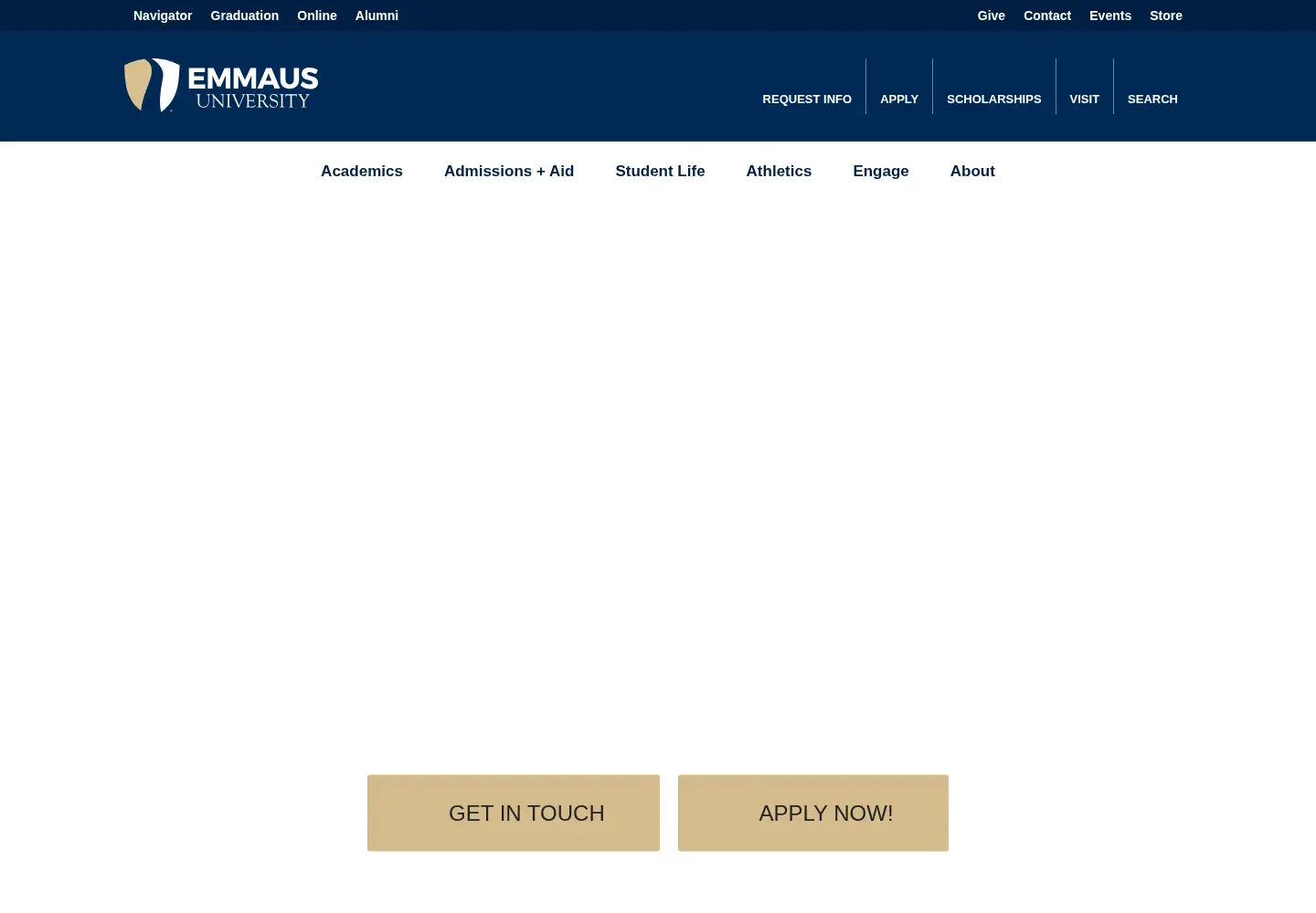 Screenshot of emmaus.edu