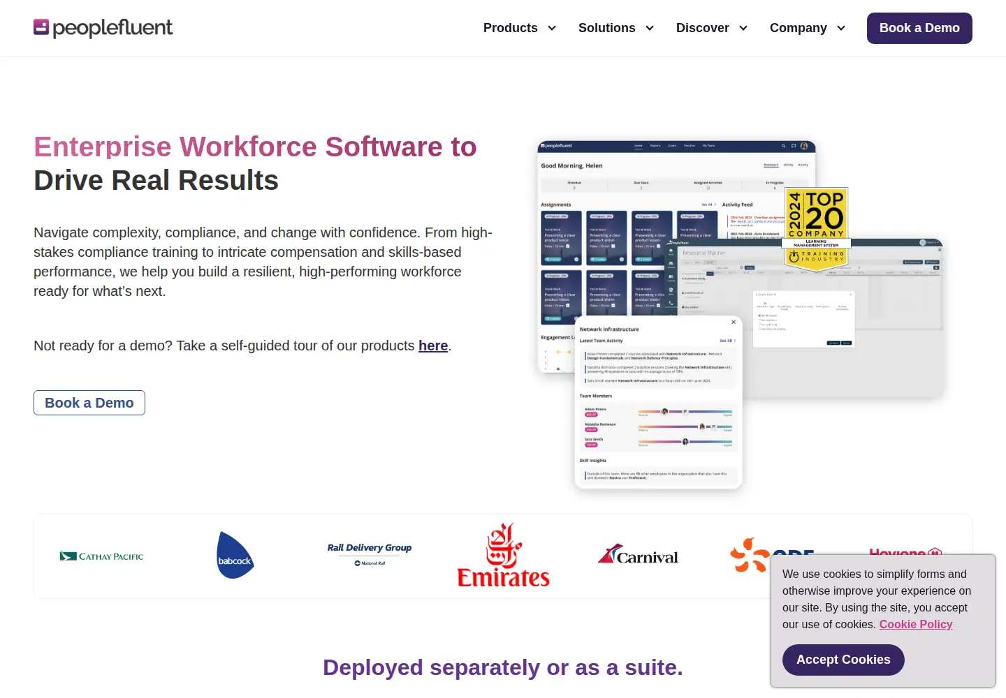 Captured homepage of peoplefluent.com in the current scan