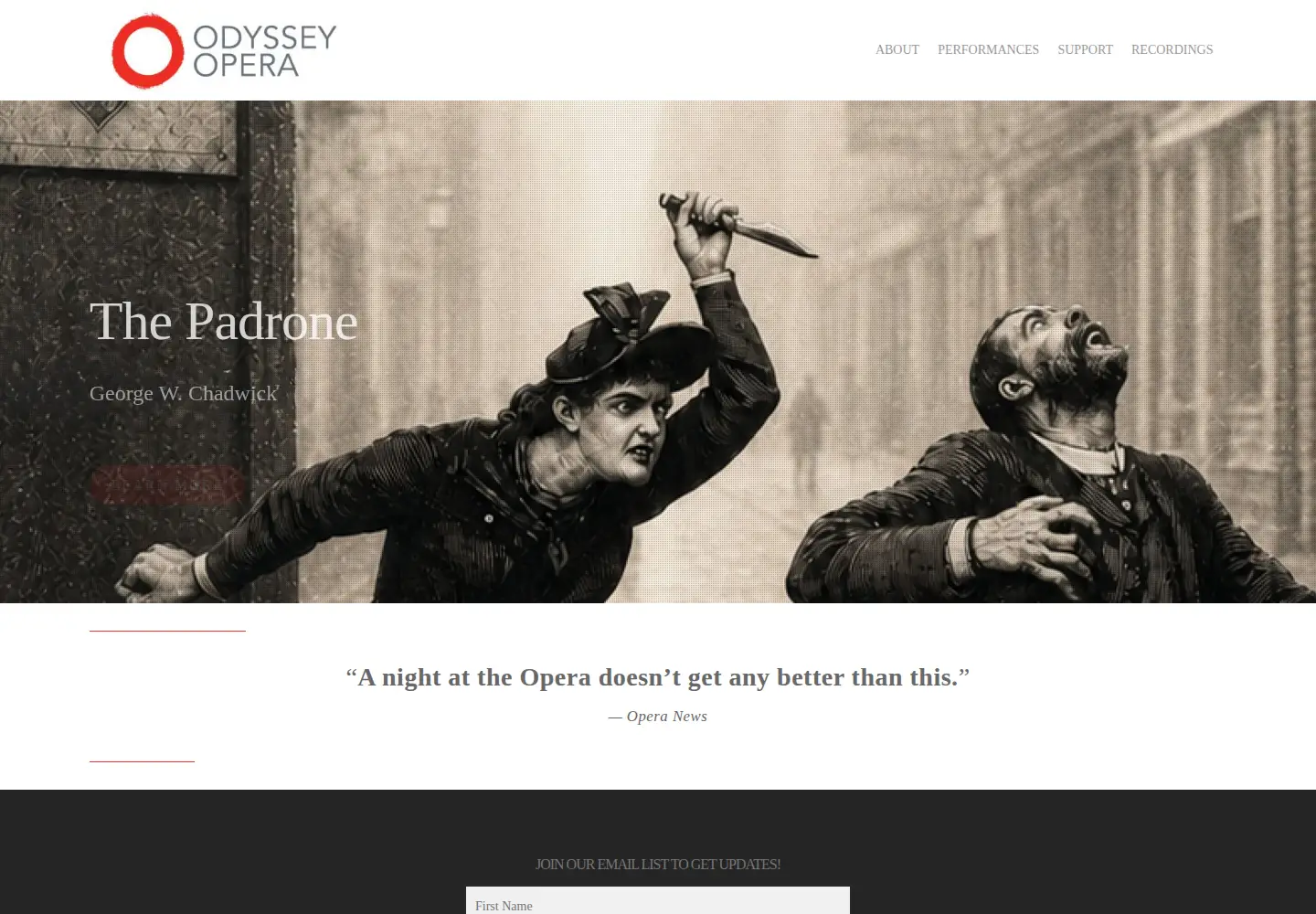 Screenshot of odysseyopera.org