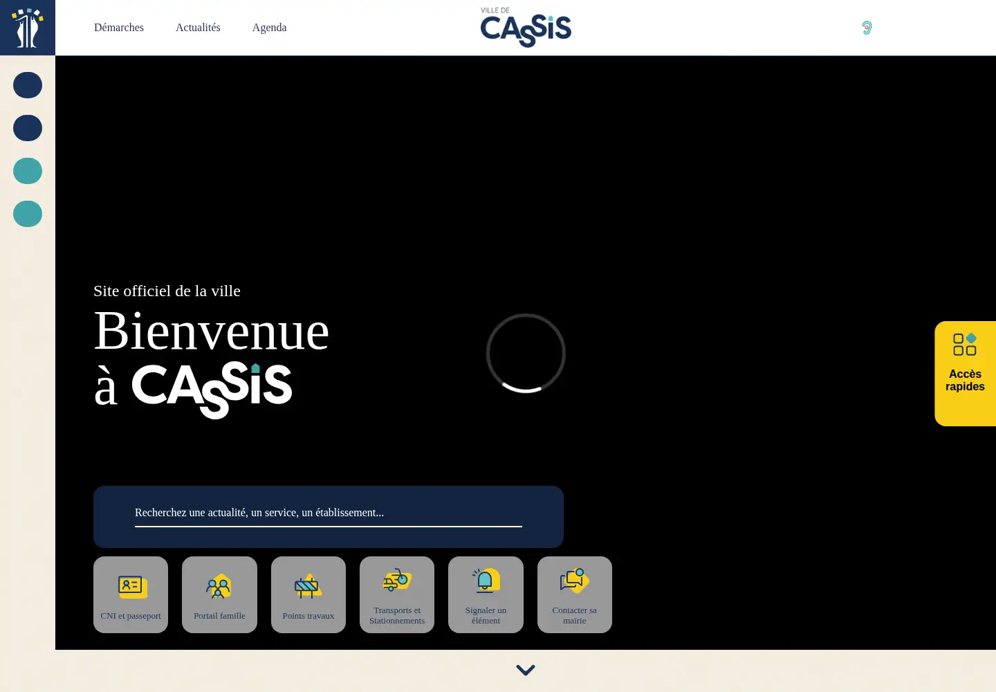 Screenshot of cassis.fr