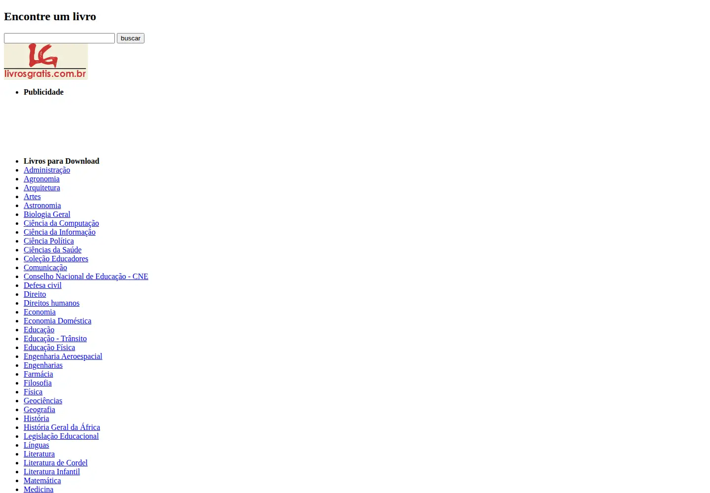 Screenshot of livrosgratis.com.br