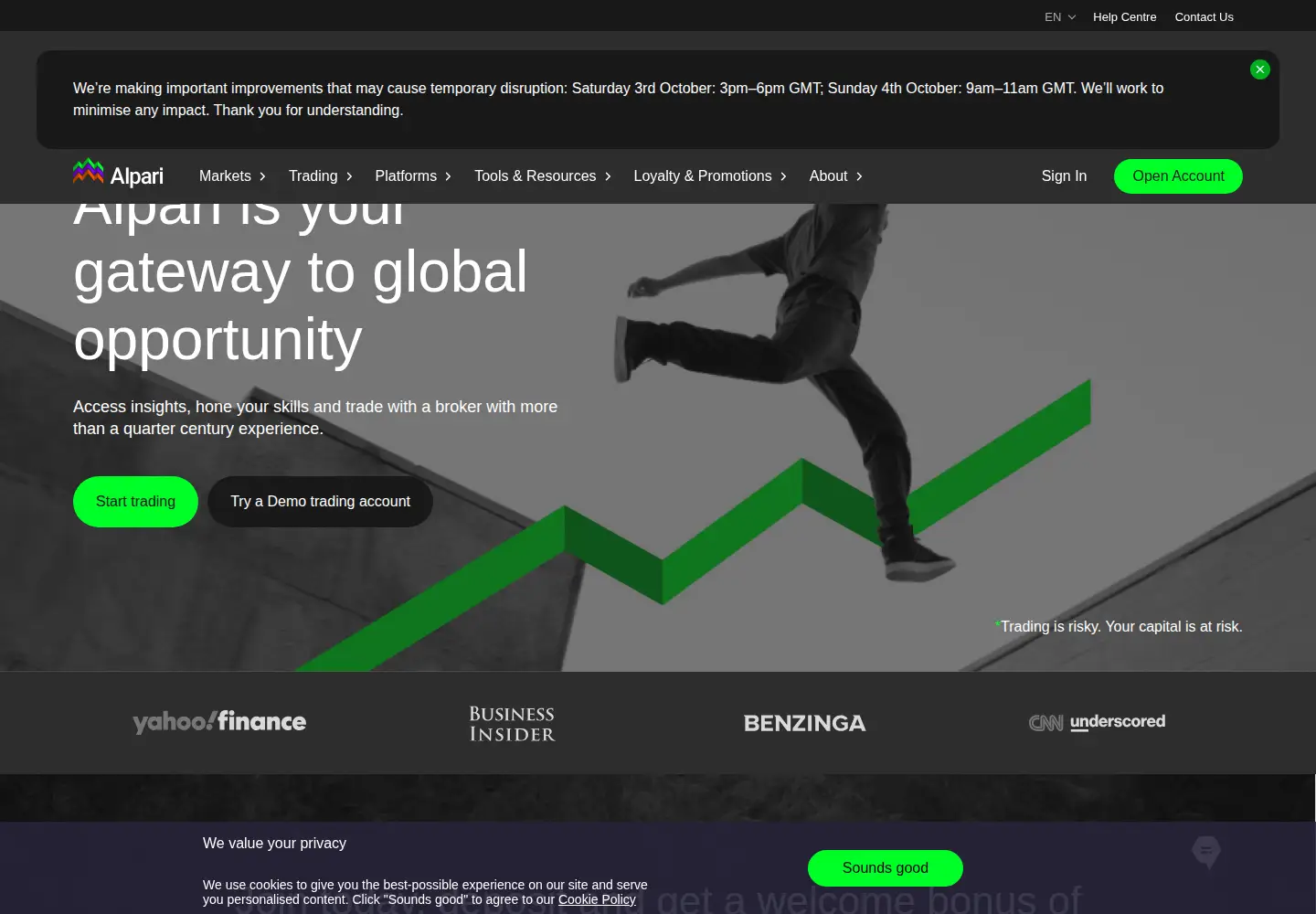 Screenshot of alpari.com