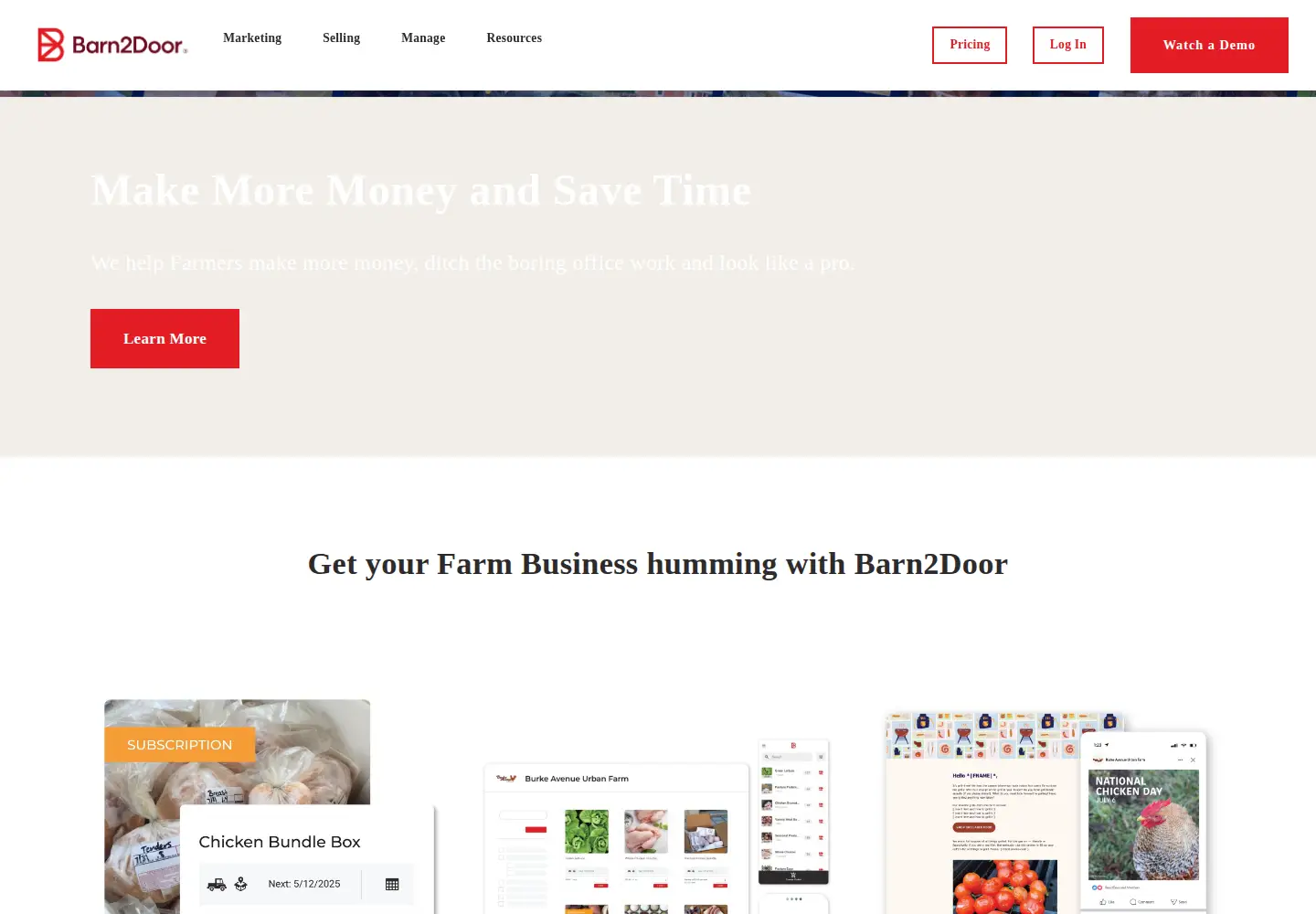 Screenshot of barn2door.com