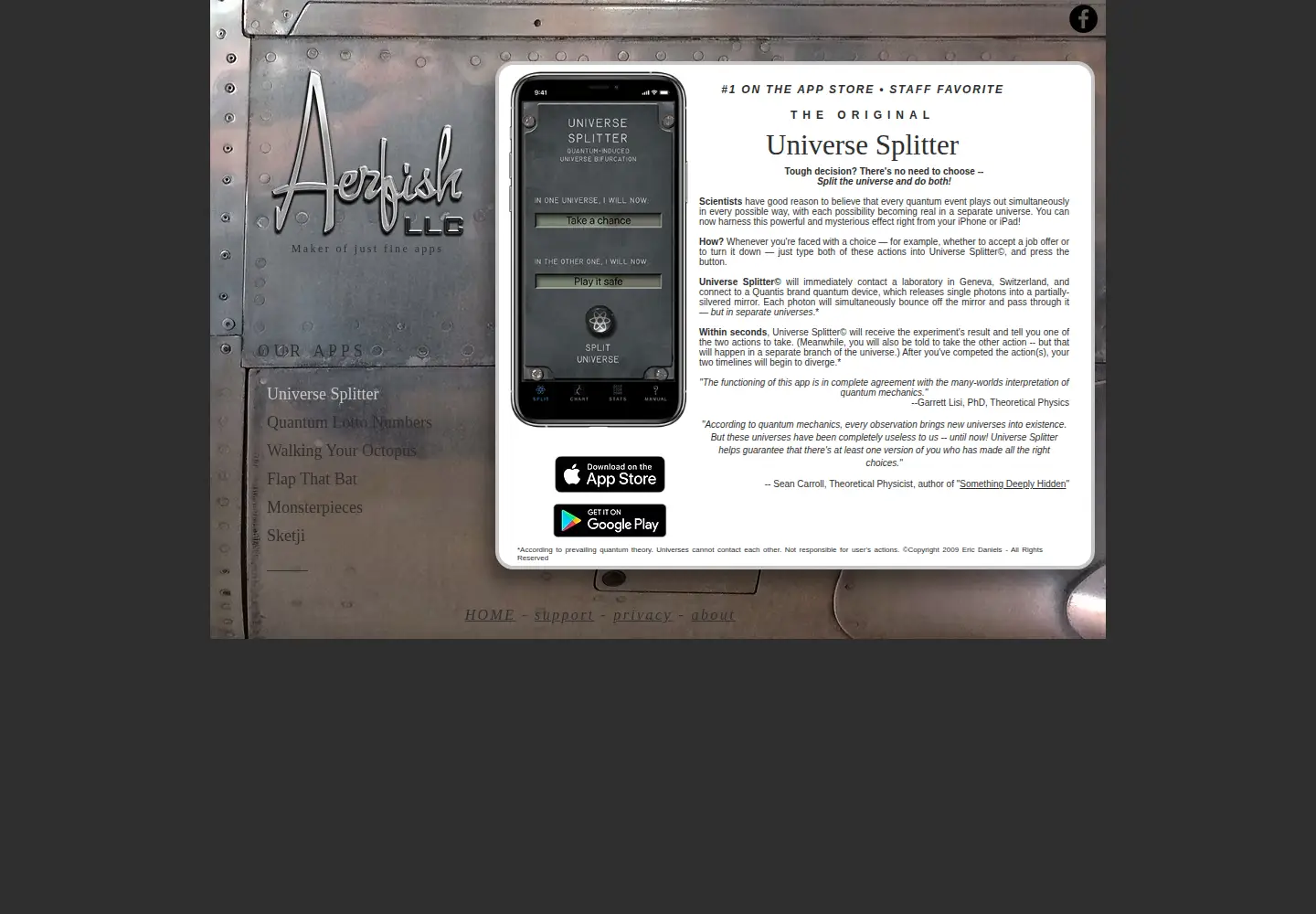 Screenshot of aerfish.com