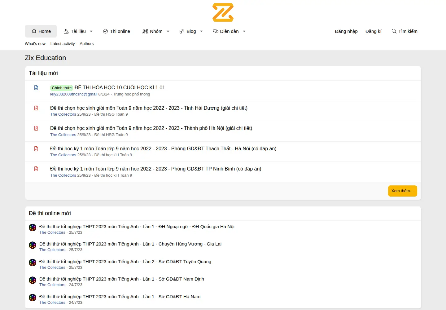 Screenshot of zix.vn