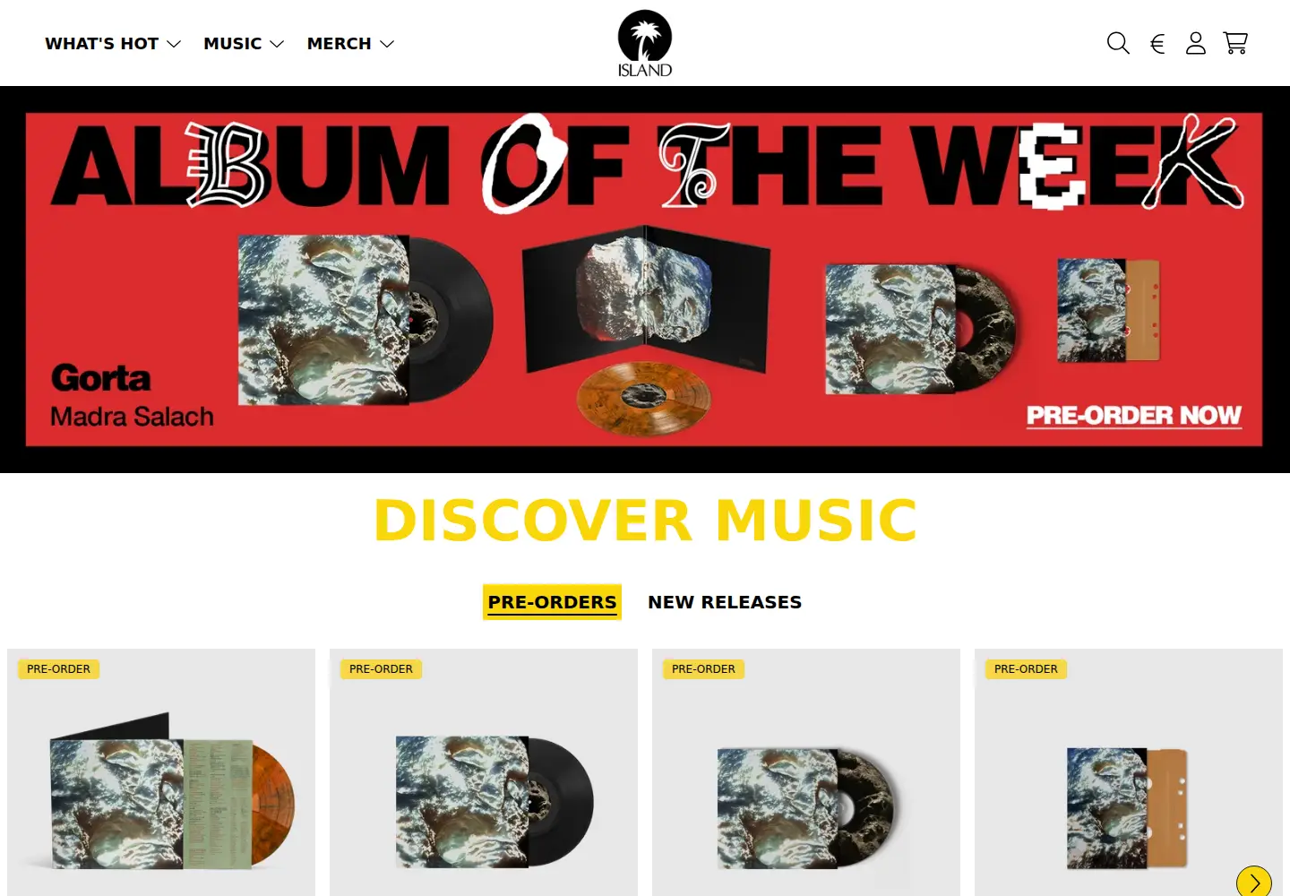 Captured homepage of islandrecords.co.uk in the current scan