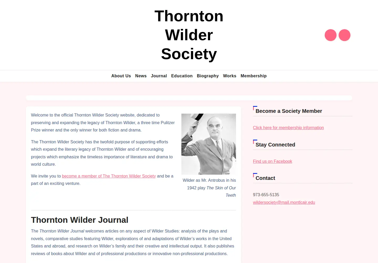 Screenshot of twildersociety.org