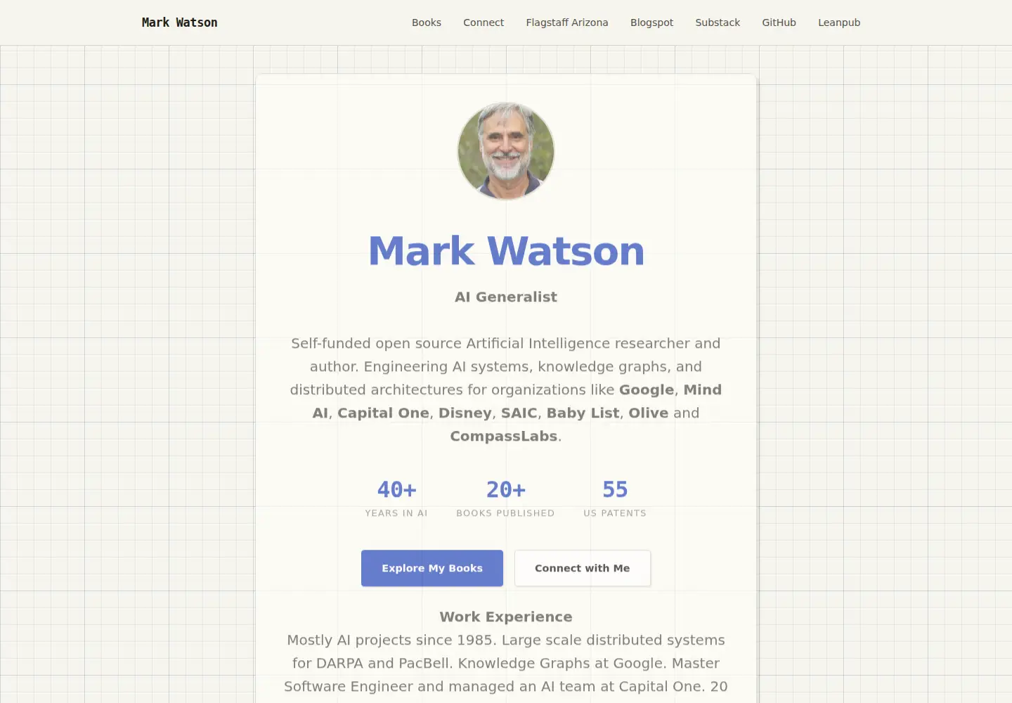 Screenshot of markwatson.com
