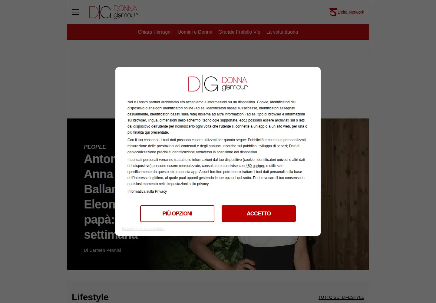 Screenshot of donnaglamour.it