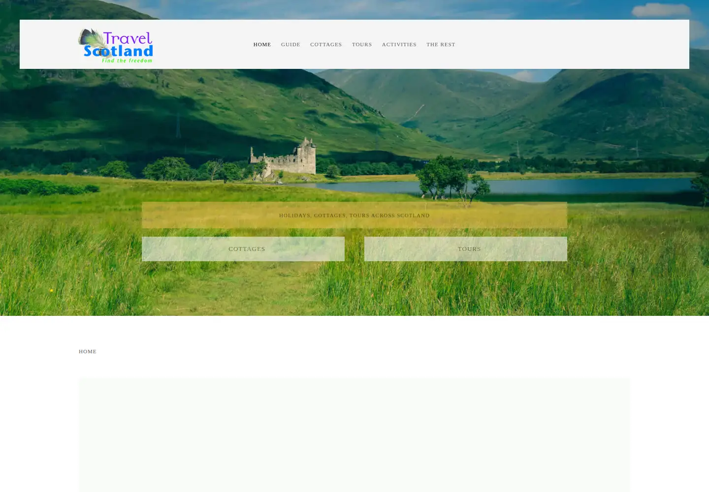 Captured homepage of scotland.org.uk in the current scan