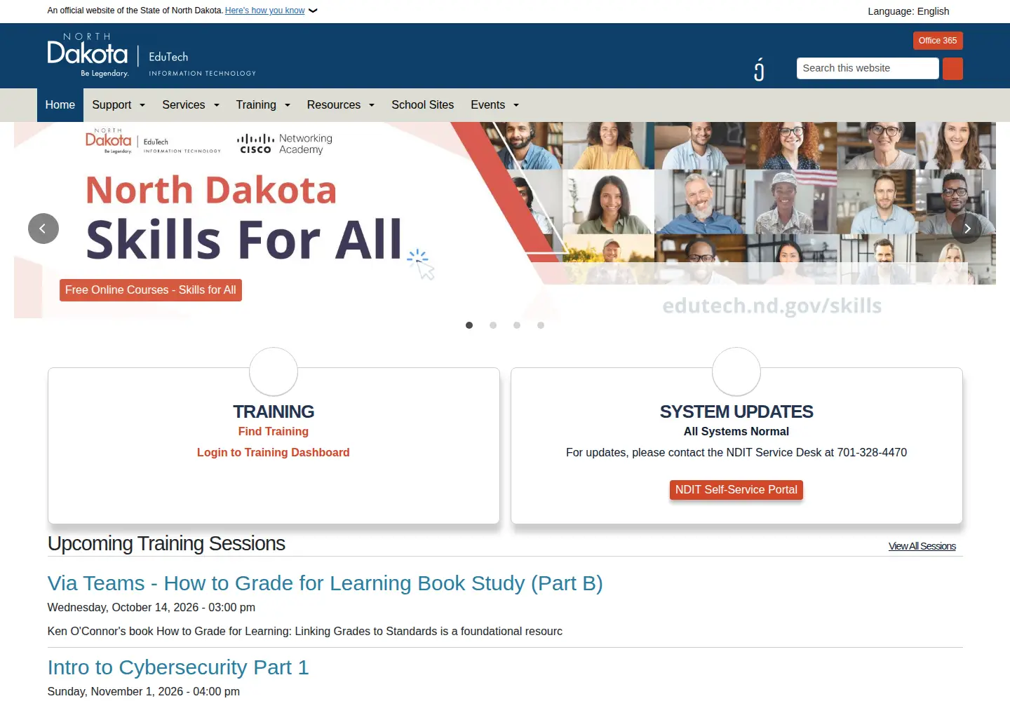 Screenshot of k12.nd.us
