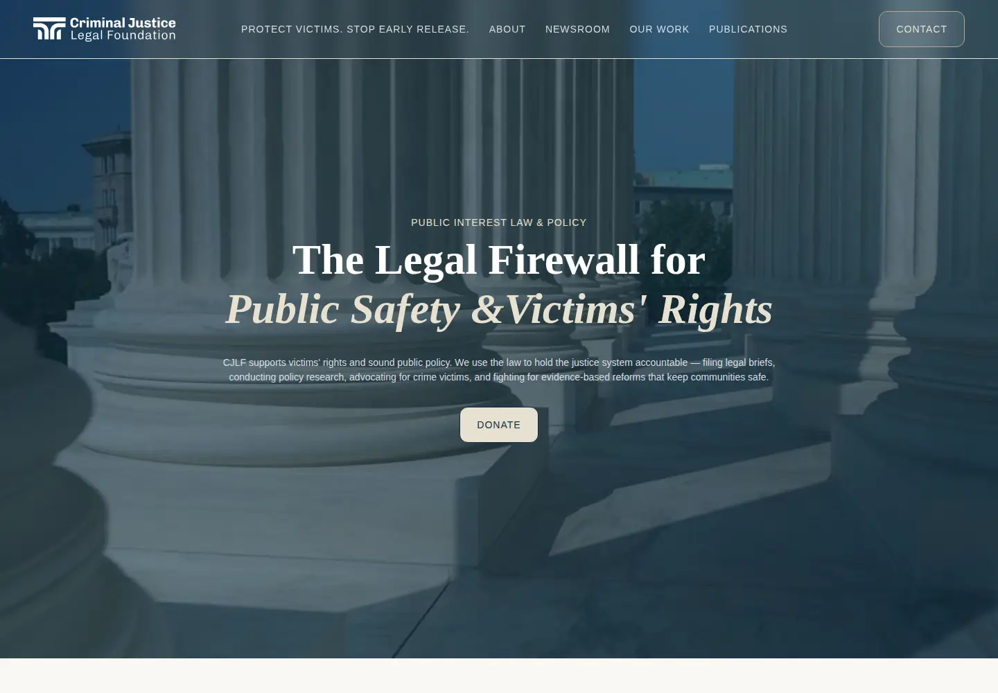 Captured homepage of cjlf.org in the current scan