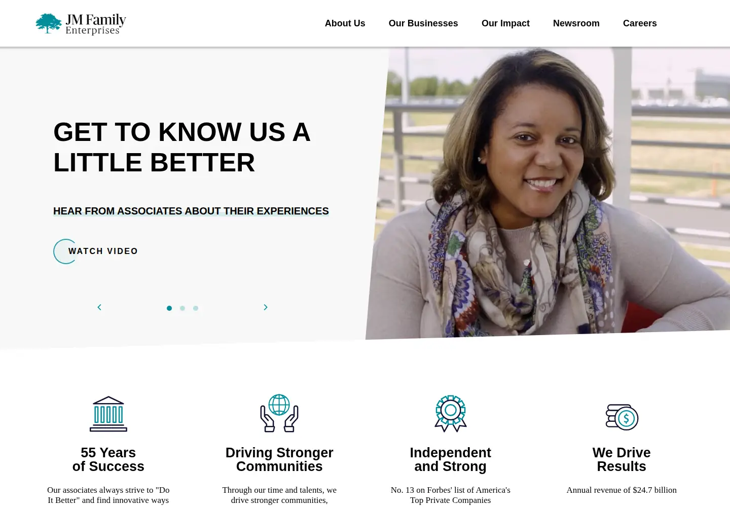 Screenshot of jmfamily.com