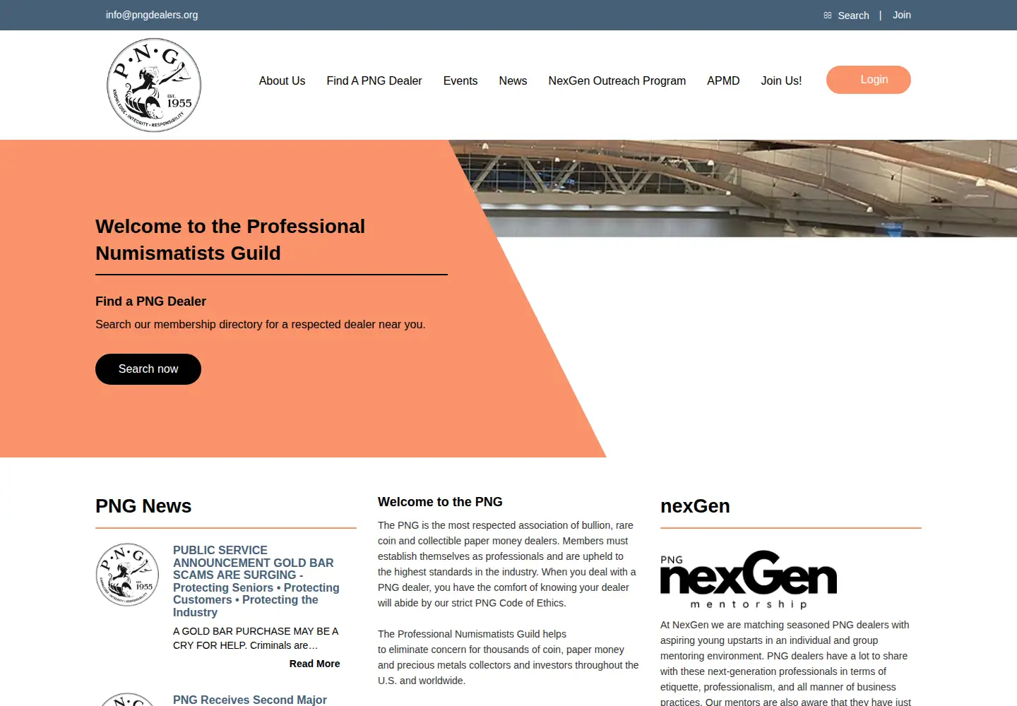 Screenshot of pngdealers.org