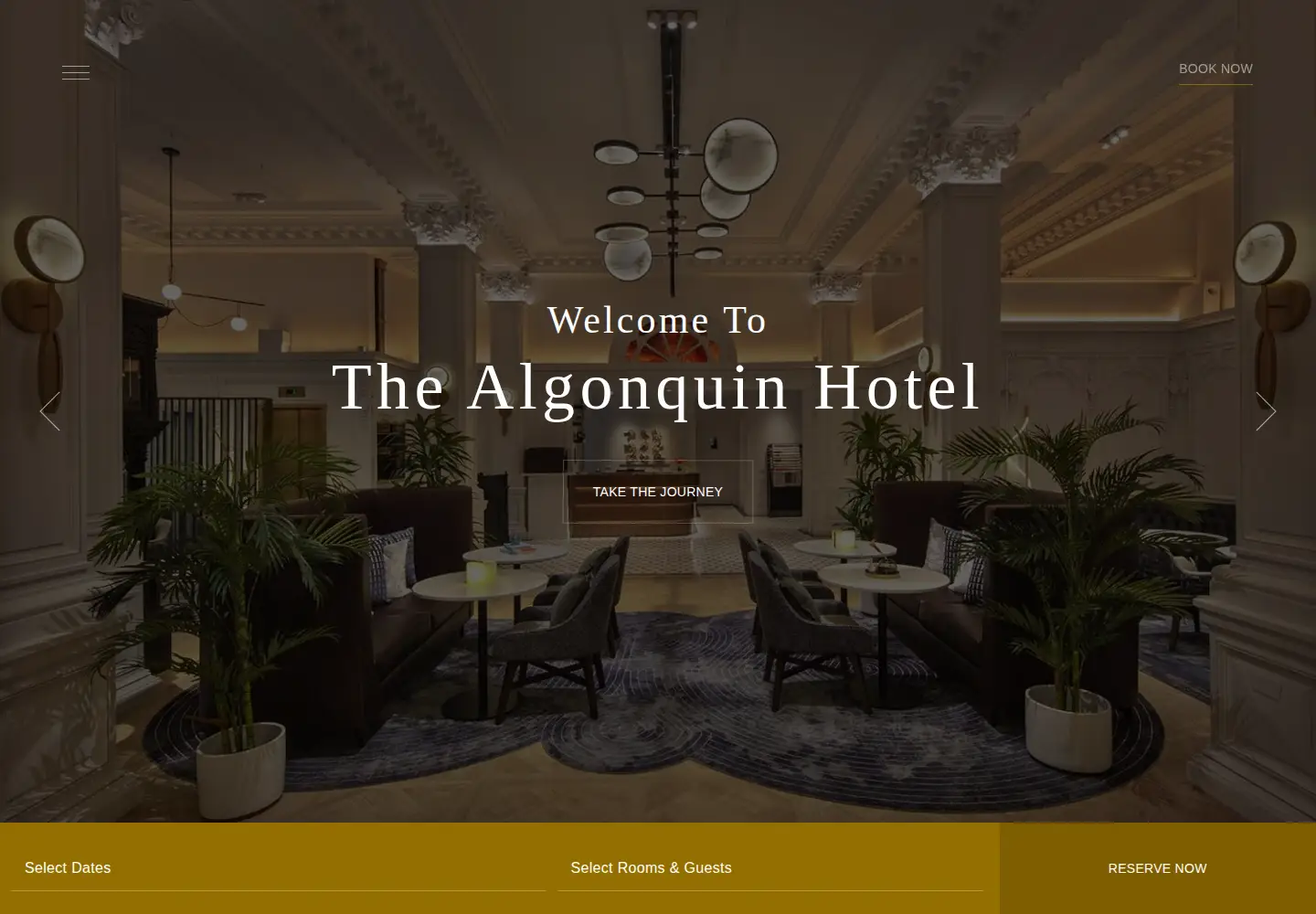 Screenshot of algonquinhotel.com