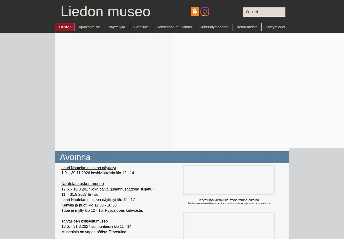 Screenshot of liedonmuseo.fi