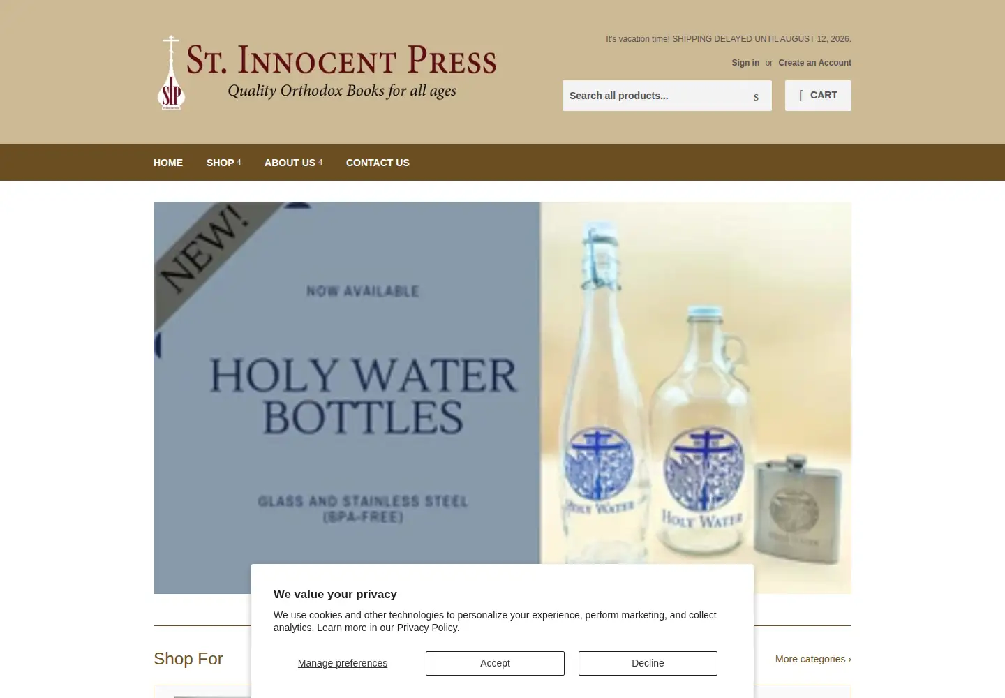 Screenshot of stinnocentpress.com