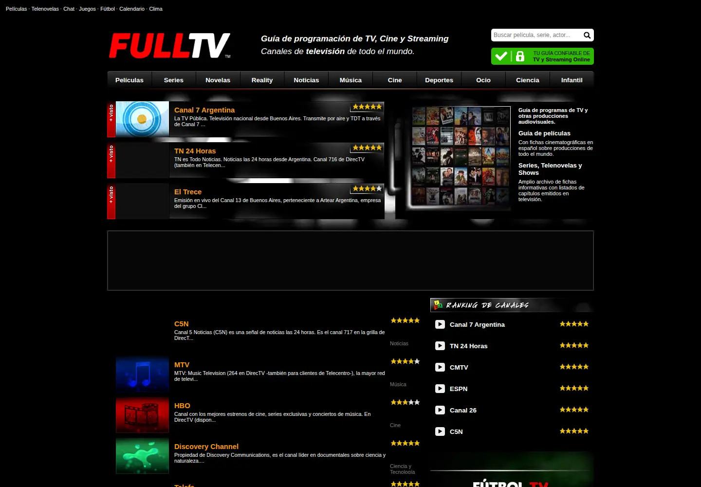 Screenshot of fulltv.com.ar