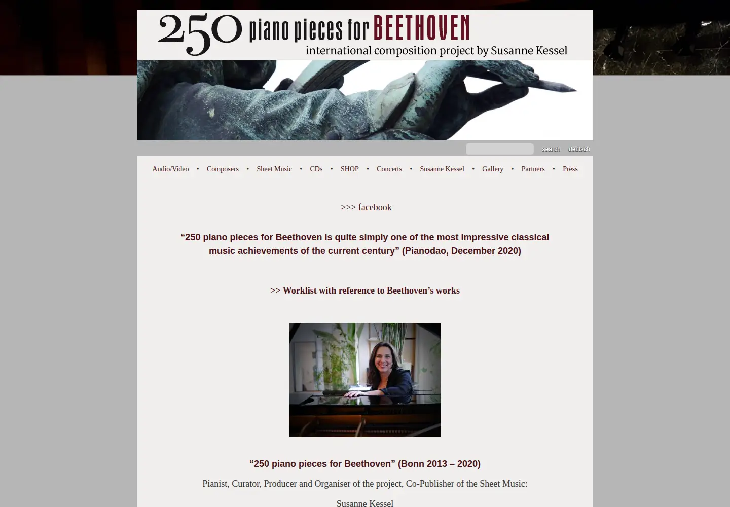 Screenshot of 250-piano-pieces-for-beethoven.com
