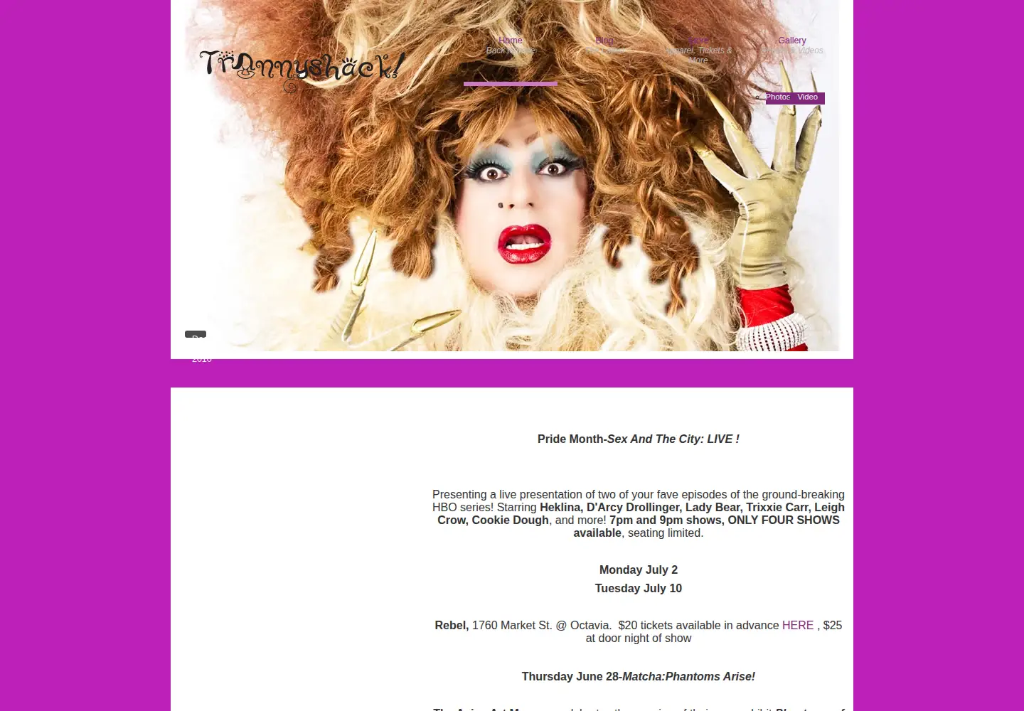 Screenshot of trannyshack.com