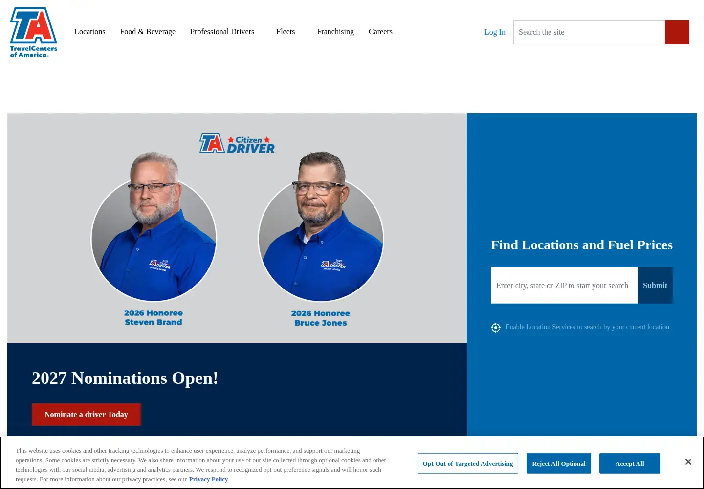 Screenshot of ta-petro.com