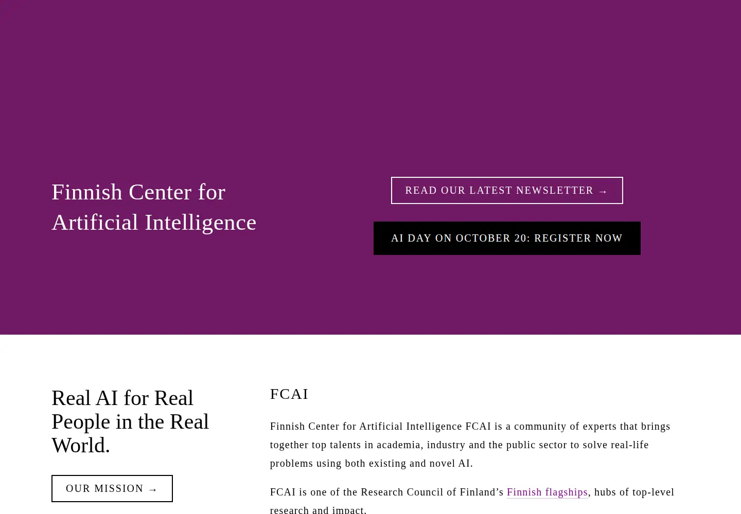 Screenshot of fcai.fi