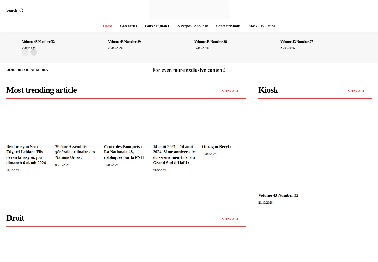 Captured homepage of haitiprogres.com in the current scan