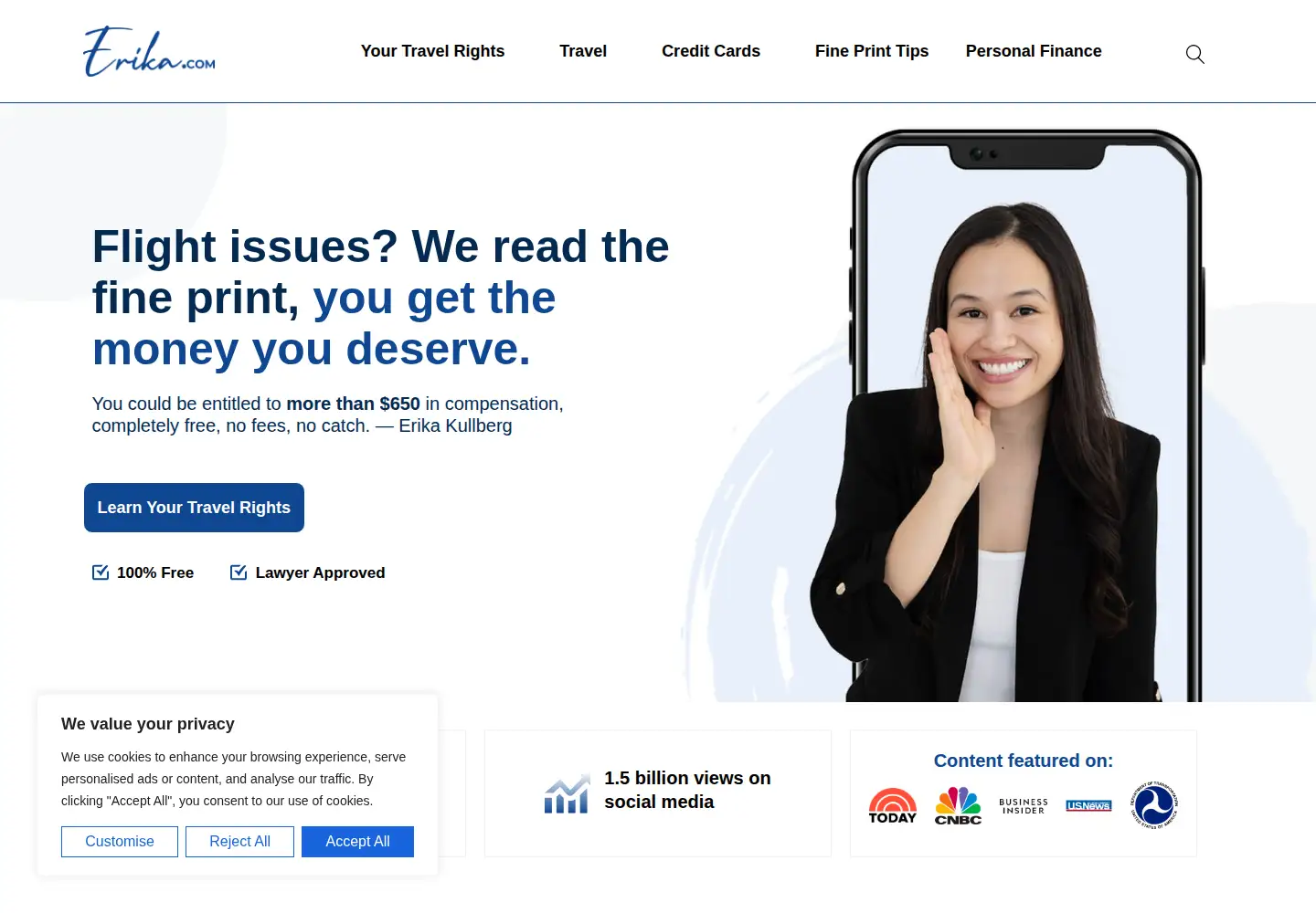 Screenshot of erika.com
