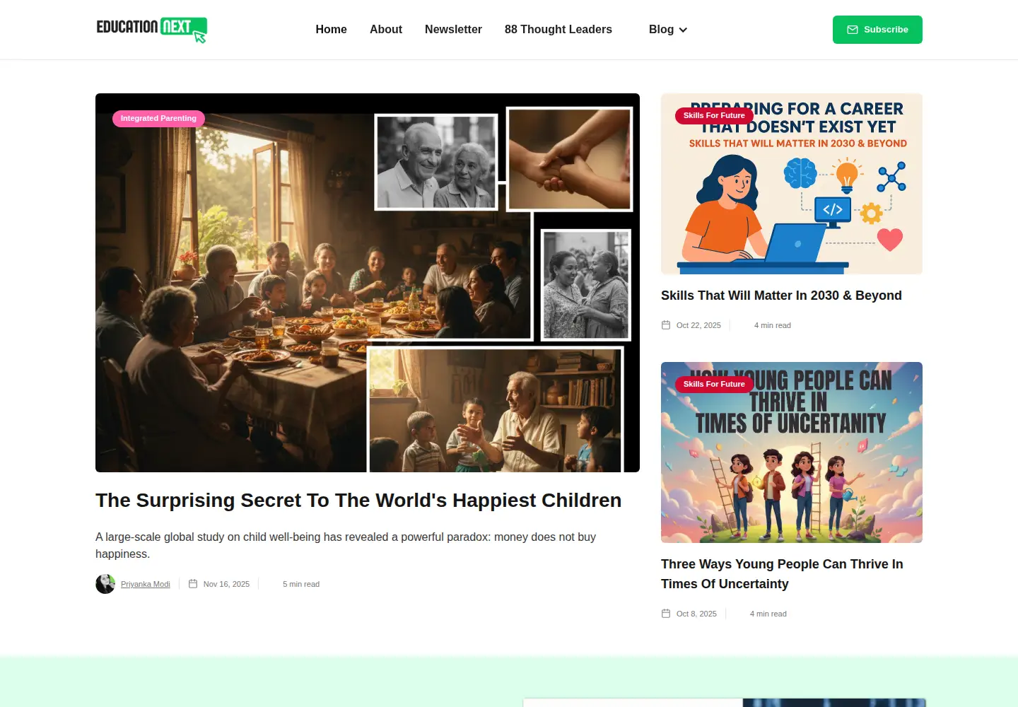 Screenshot of educationnext.in