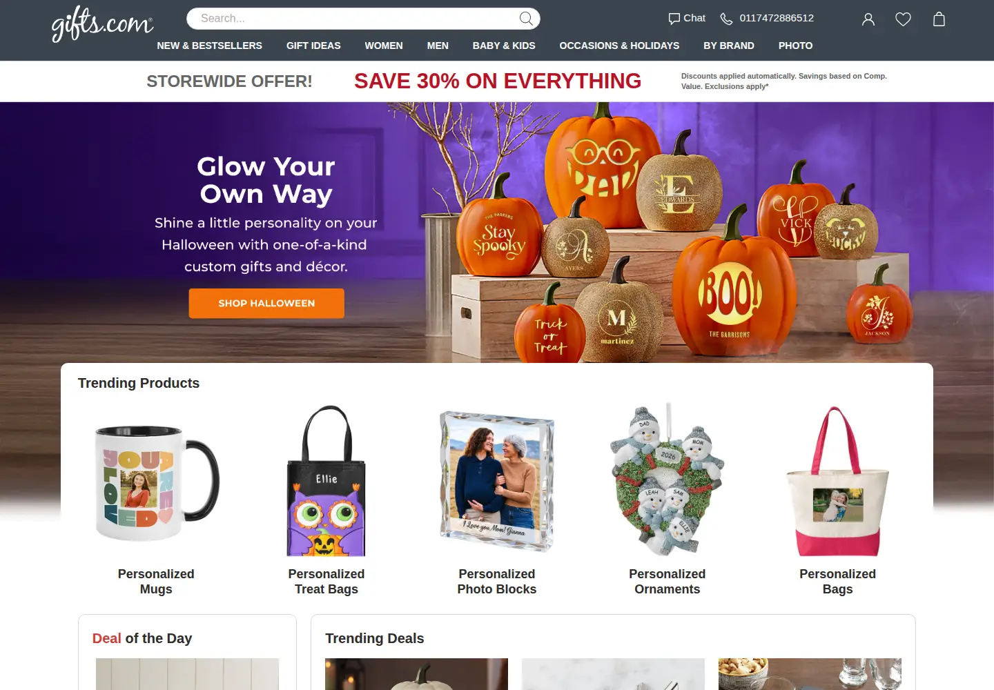 Screenshot of gifts.com