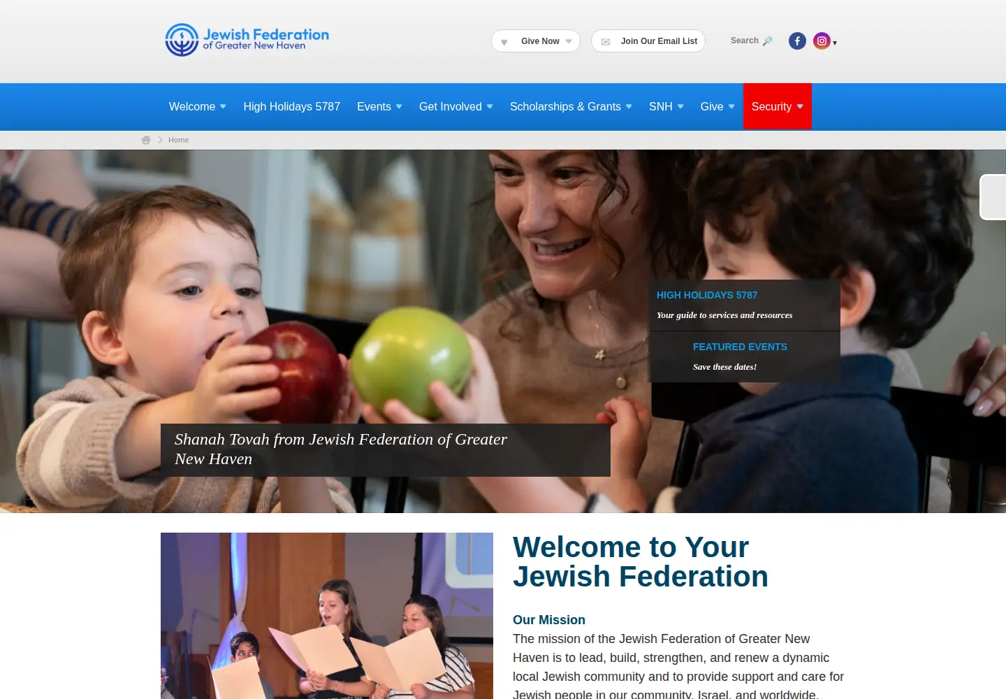 Screenshot of jewishnewhaven.org