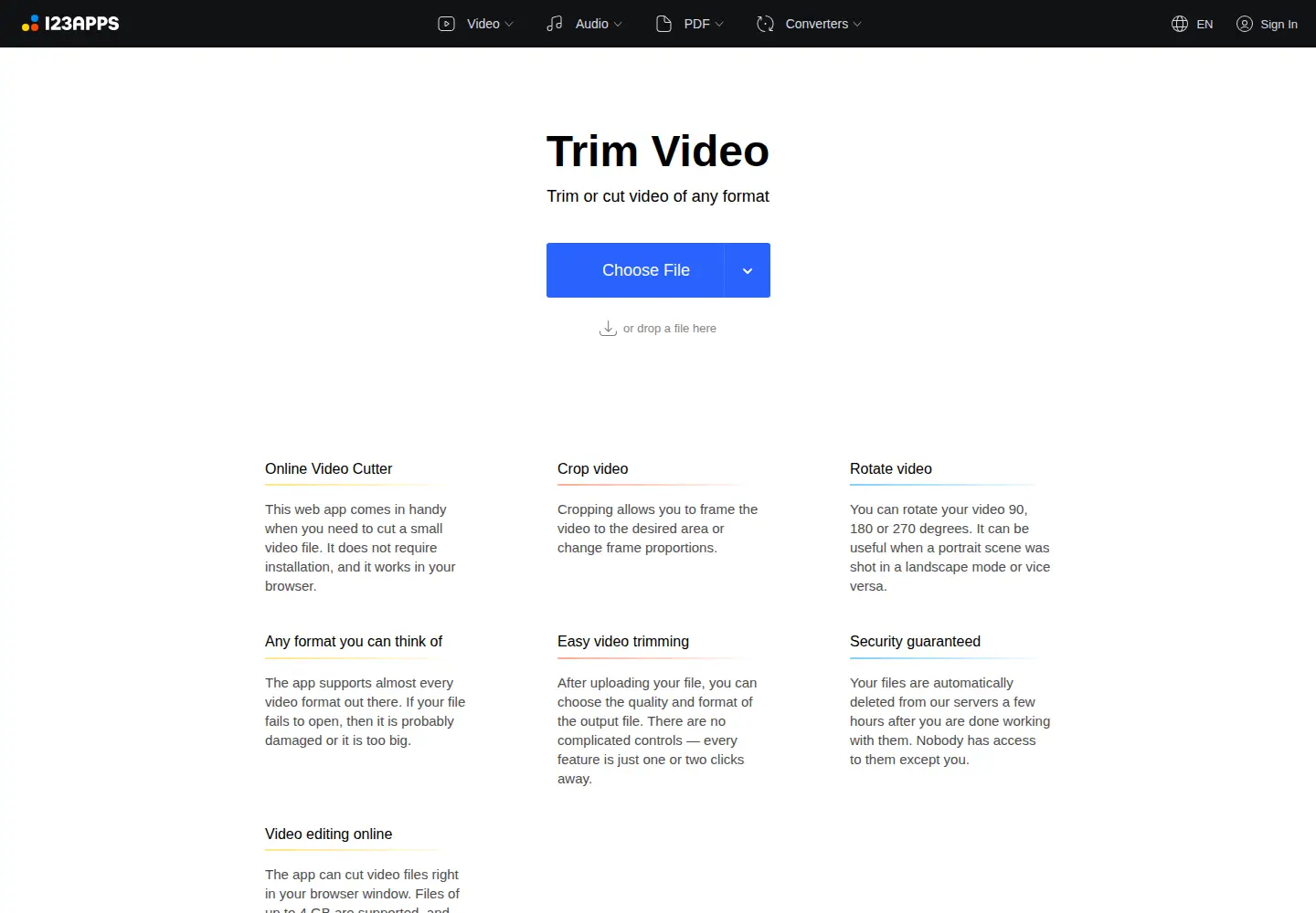 Screenshot of online-video-cutter.com