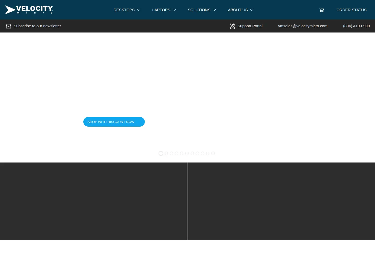 Screenshot of velocitymicro.com