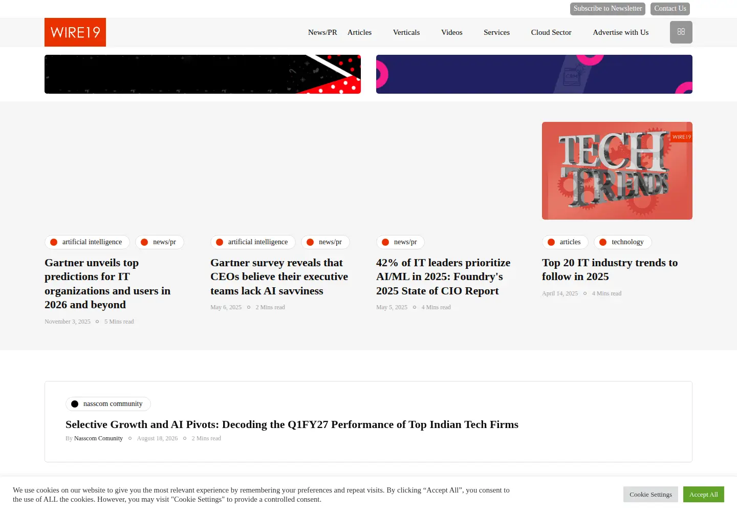 Screenshot of wire19.com