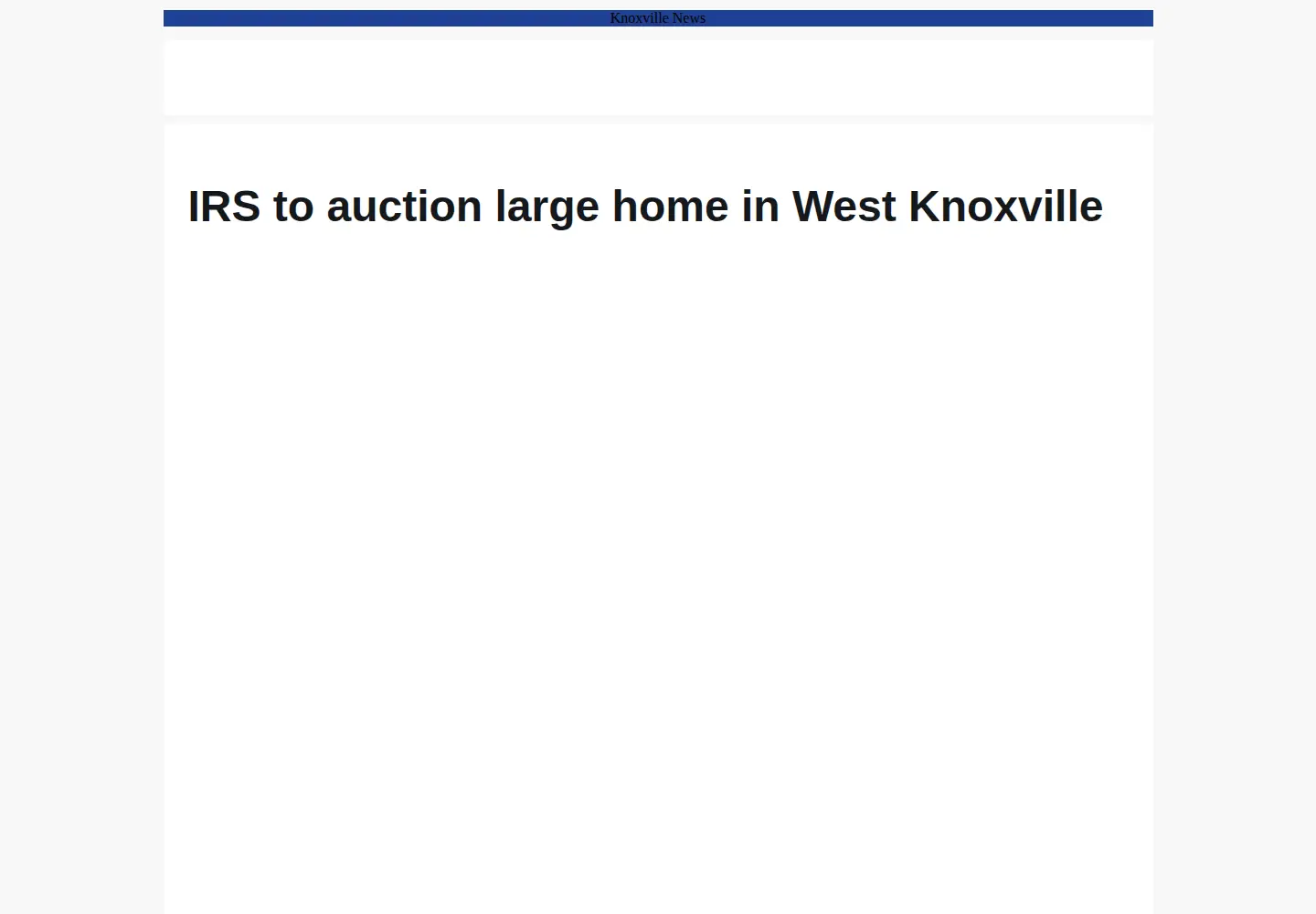 Captured homepage of knoxvilledailysun.com in the current scan