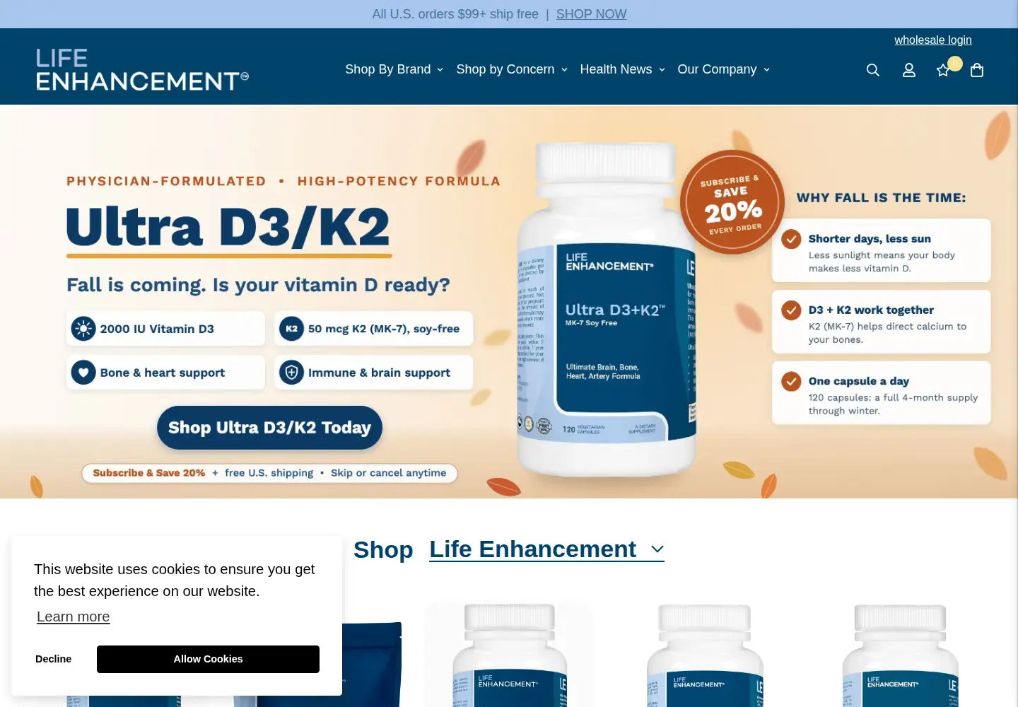 Screenshot of life-enhancement.com