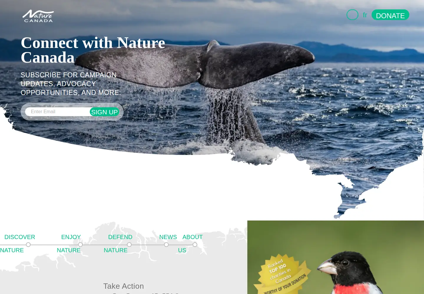 Screenshot of naturecanada.ca