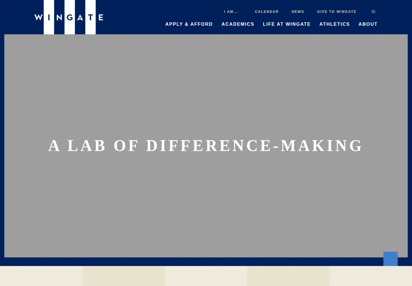 Screenshot of wingate.edu