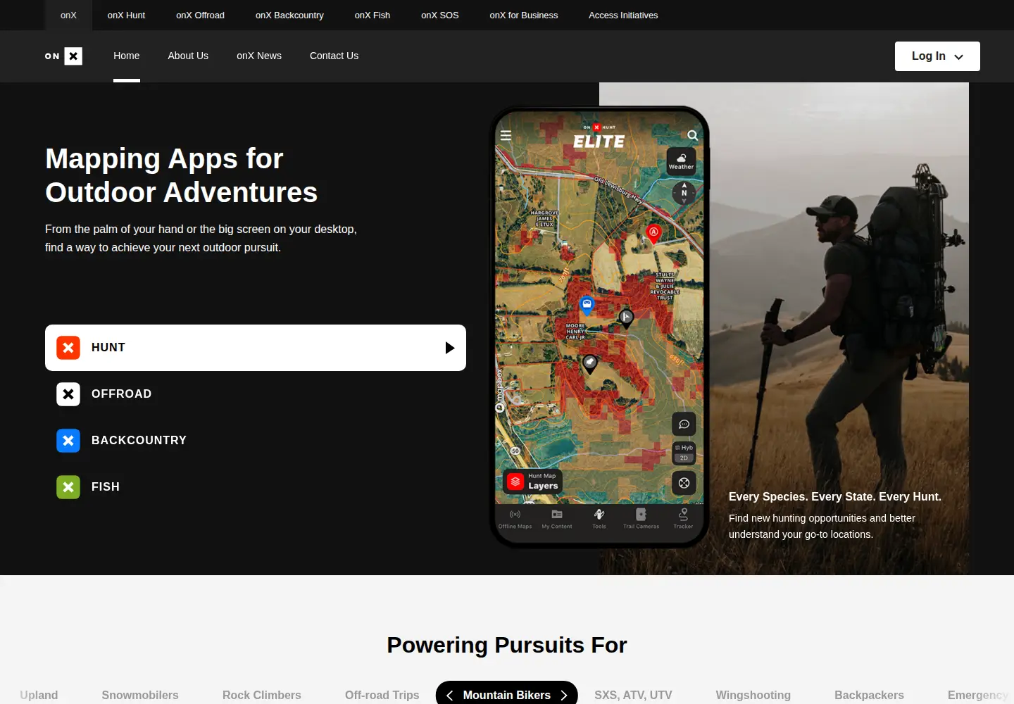 Screenshot of onxmaps.com