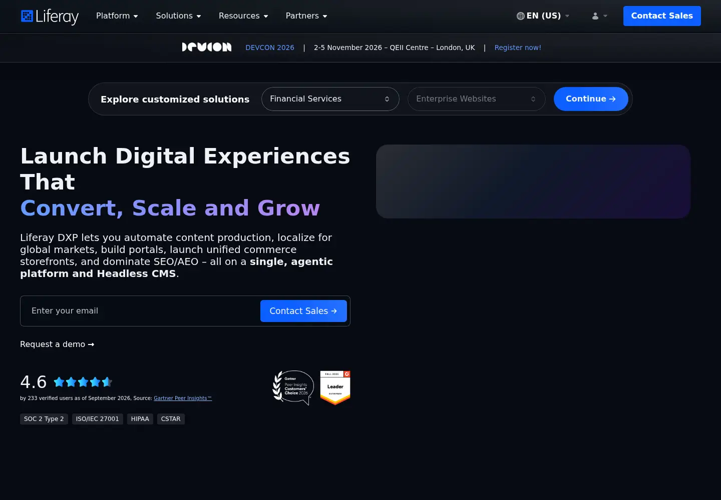 Screenshot of liferay.com