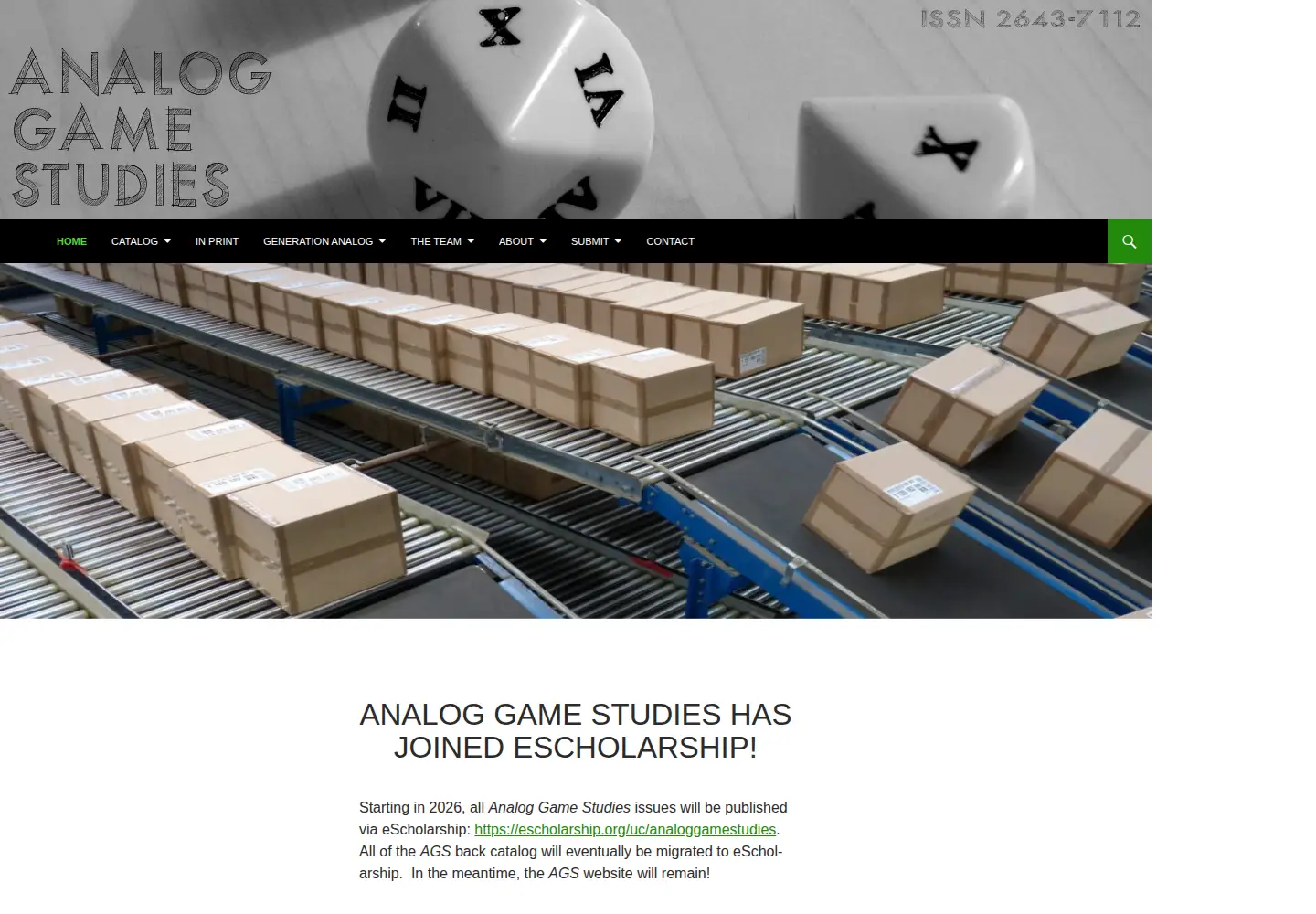 Screenshot of analoggamestudies.org
