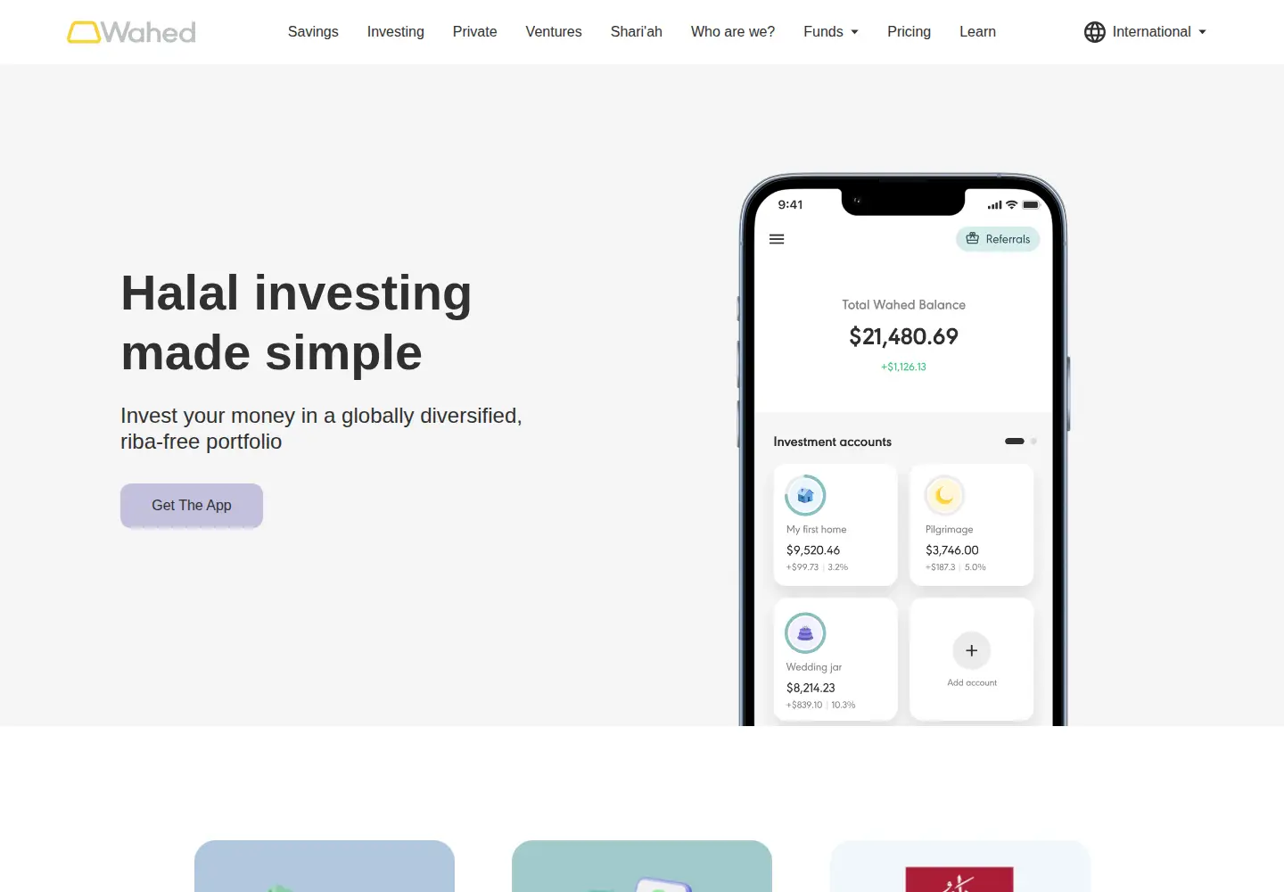 Screenshot of wahed.com