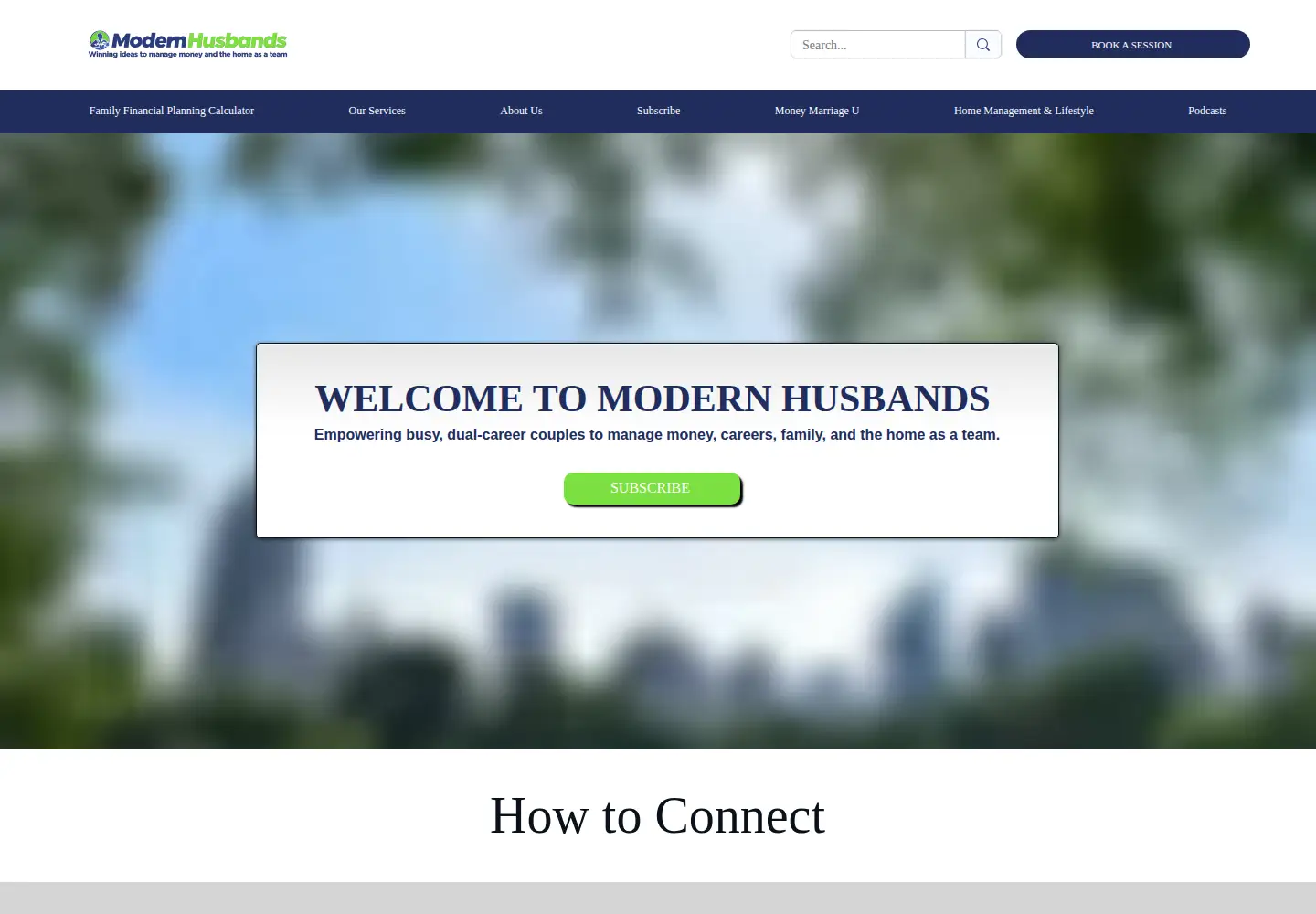 Captured homepage of modernhusbands.com in the current scan