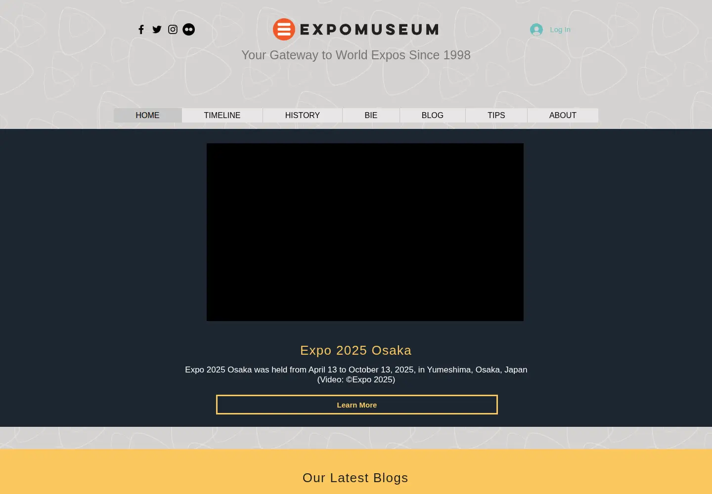 Screenshot of expomuseum.com