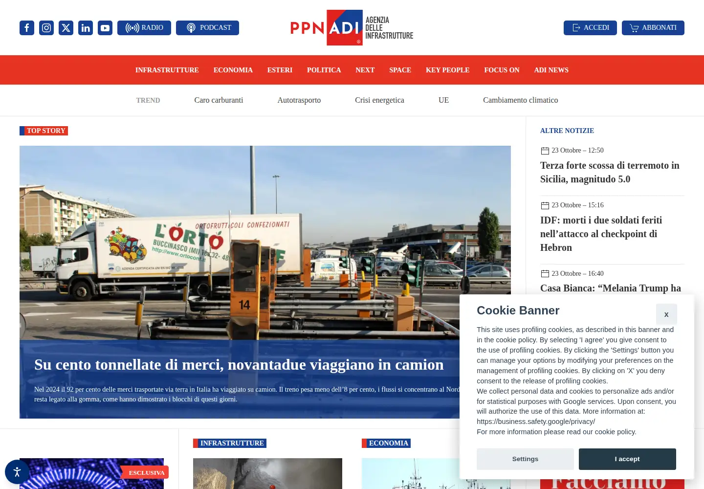 Screenshot of primapaginanews.it