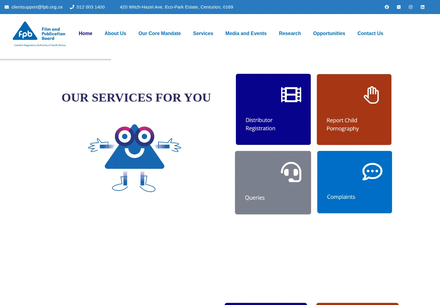 Screenshot of fpb.org.za