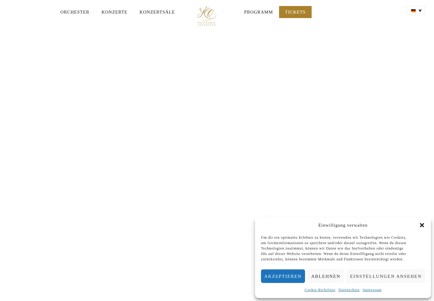 Captured homepage of hofburgorchester.at in the current scan