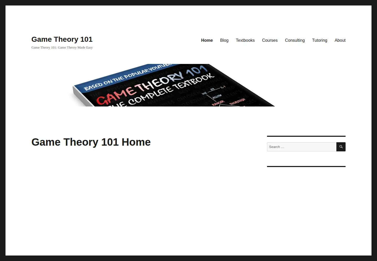 Screenshot of gametheory101.com
