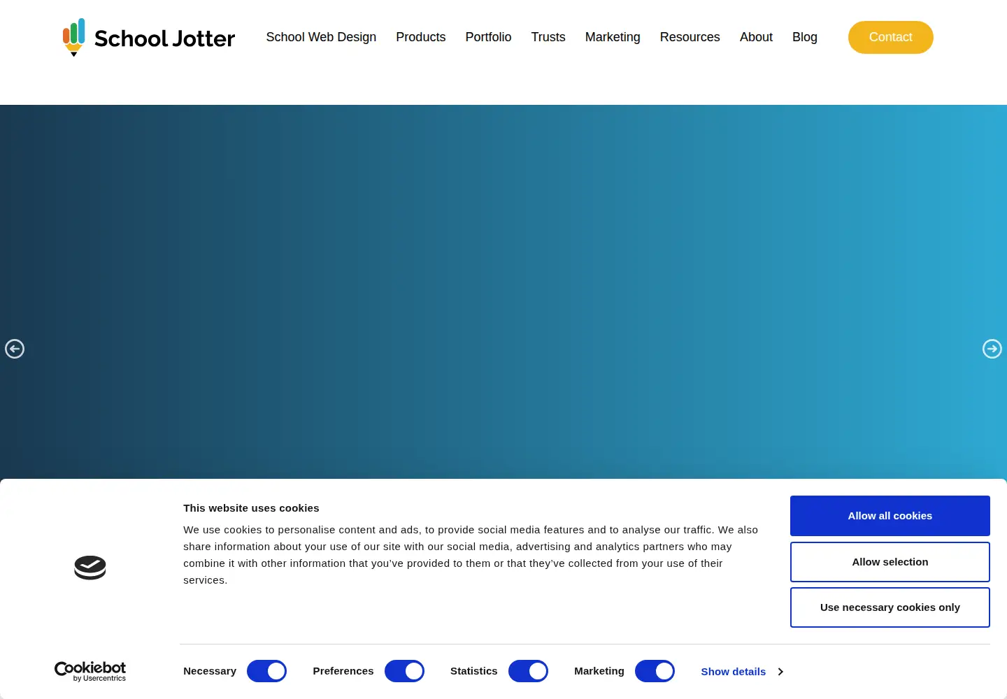 Screenshot of schooljotter.com